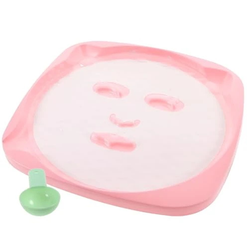 Healvian DIY Face Mask Mold with Spoon for Women Face-shaped Mask Plate for Skincare Fit Safe Material
