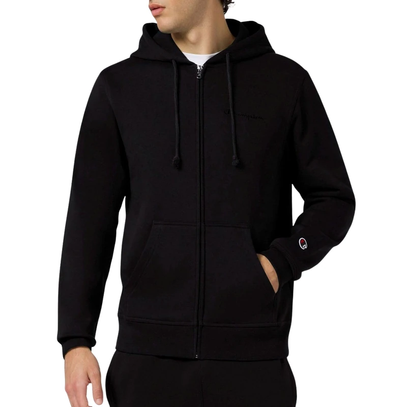 Champion Core Heritage Men Hoodie Full Zip Sweatshirt, Navy Blue