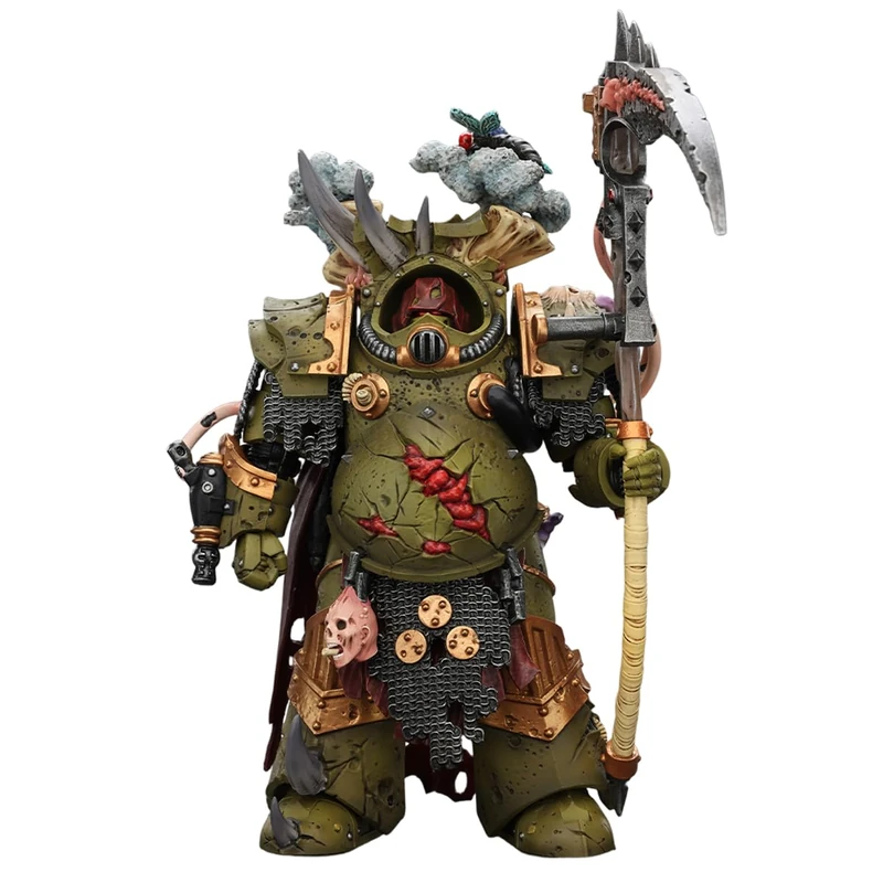 JOYTOY Warhammer 40KDeath Guard Deathshroud Terminator 1 with Manreaper and Plaguespurter Gauntlet 1/18 Scale Action Figure Model 15+ Collectible for Holidays & Birthdays!