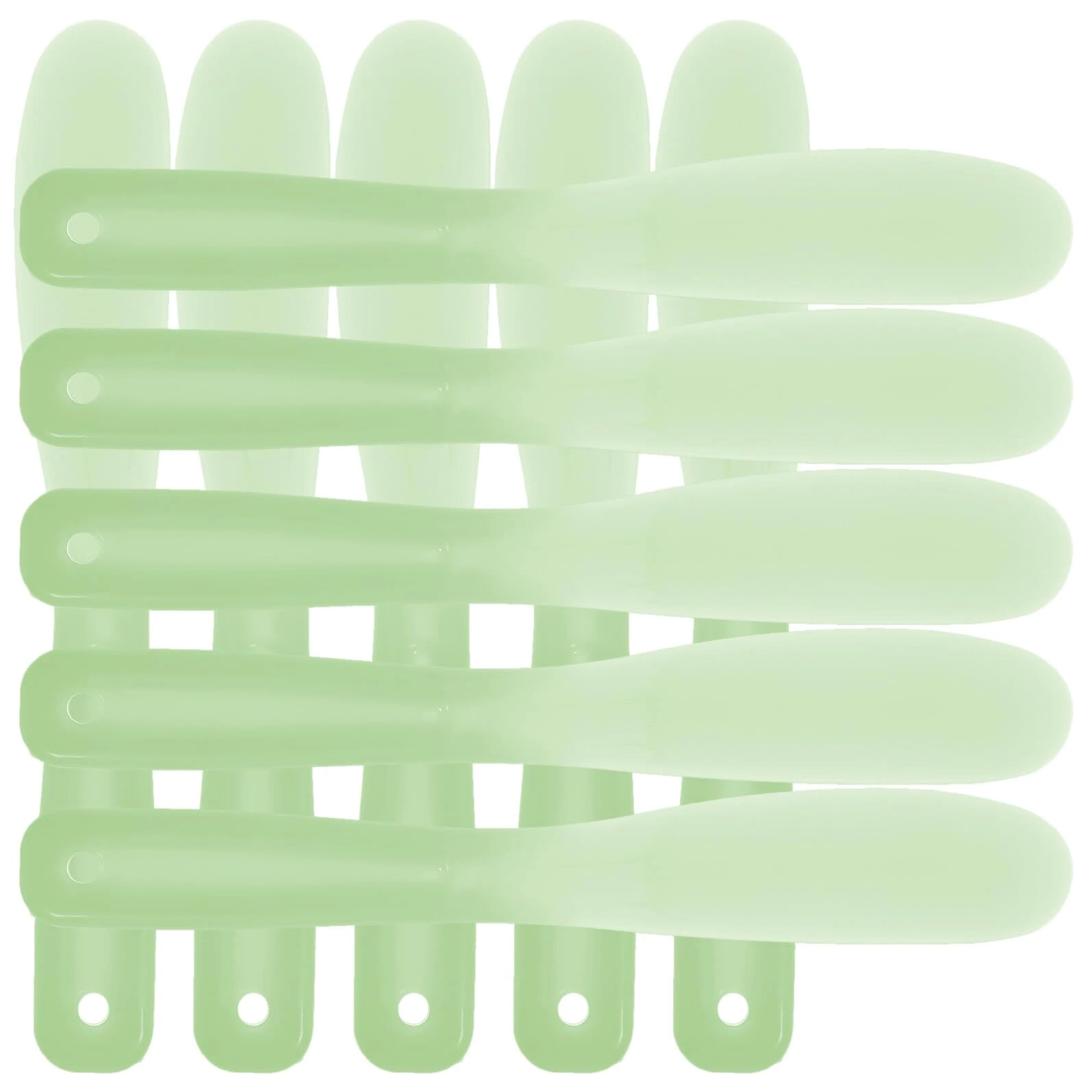 SAFIGLE 10pcs Green Silicone Cosmetic Spatula Tools Face Mask Mixing Sticks Makeup Mixer Applicators for Skincare and Beauty Treatments