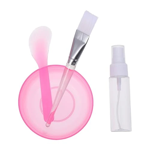 SEWACC DIY Facial Mask Mixing Bowl Set 4pcs Mask Stirring Rod Anti-Drop Beauty Bowl Suitable for Skincare and Beauty Tools Random Color Random Color