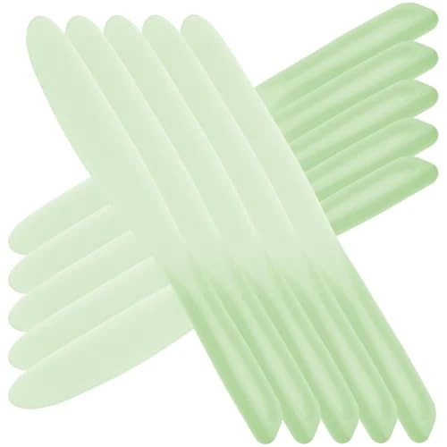 OFFIGAM 10Pcs Large Silicone Cosmetic Spatula Makeup Mixer Tools Face Mask Stirring and Application Tools Green for Skincare and Beauty Use