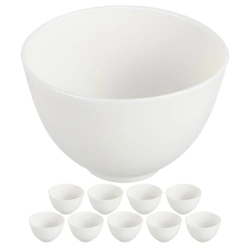 NUOBESTY 10PCS Facemask Bowl: Facial Mud Mask Mixing Bowl - DIY Skin Care Mixing Tools for Lady Women Beauty Salon Use 4.05X2.79in
