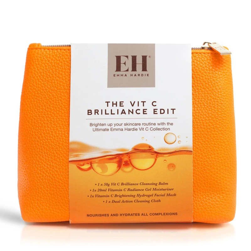 Emma Hardie The Vit C Brilliance Edit – Brightening Skincare Gift Set with Vitamin C Cleansing Balm, Radiance Gel Moisturiser and Hydrogel Mask – Revitalises and Illuminates Dull Skin