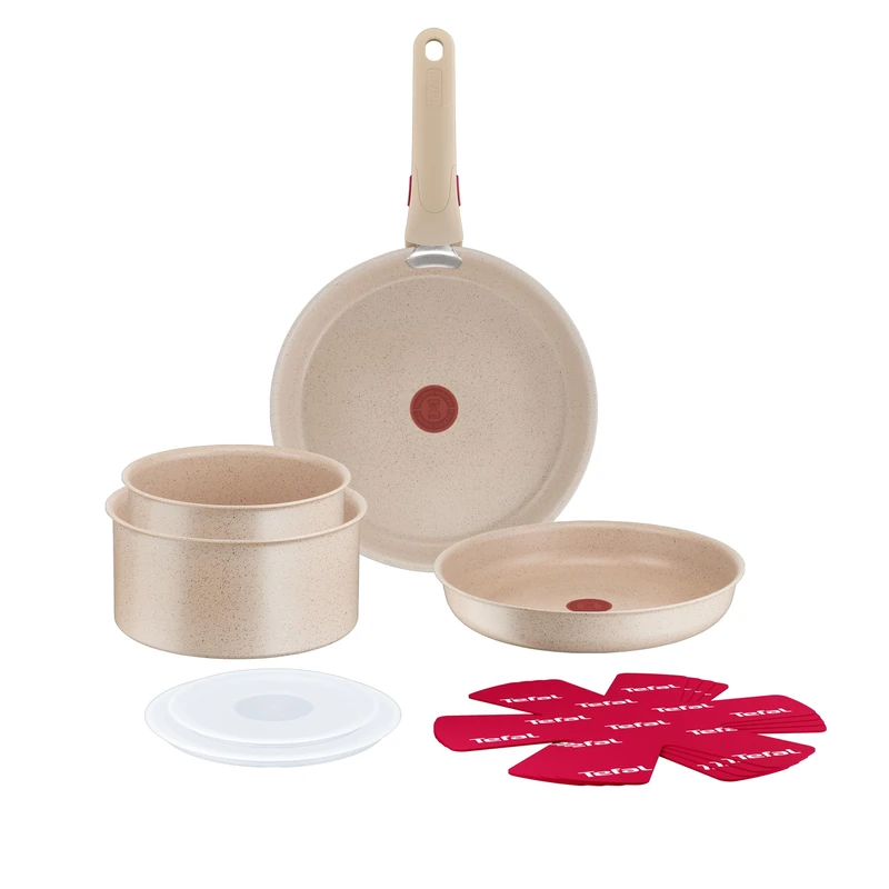 Tefal Ingenio Delight, 11-Piece Cookware Set, Stackable Design, Non-Stick Coating, 100% Recycled Aluminium Body, All Hobs, L7839202 - Image 1