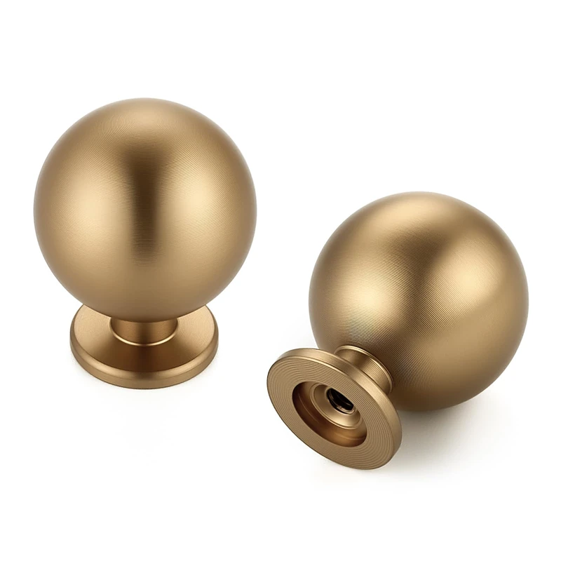 Champagne Bronze Cabinet Knobs 36 Pack Round Ball Drawer Knobs, 1" Diameter