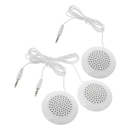 SECFOU 3pcs Portable Mini Pillow Speakers with Aux Input for Bed Office Travel Stereo Sound for Relaxation and Deep Sleep White Compact DIY Audio Speakers