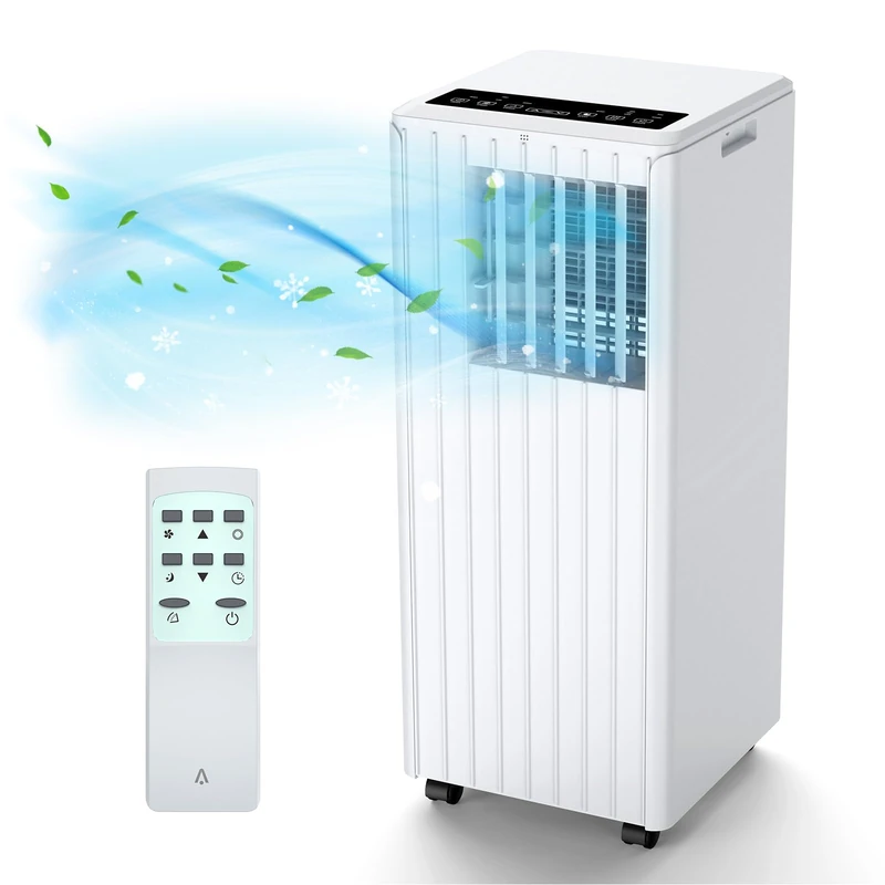 Mobile Air Conditioner 9000 BTU Cool Ventilation and Dehumidification Function with 2 Stage Fan, 24 Hour Timer and Remote Control - Image 1