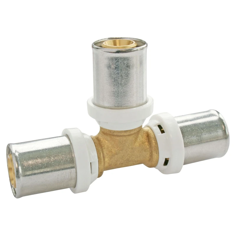 SOMATHERM for You - Set of 10 Tons for Multilayer Tube Ø20 - Multisertaggio TH/H/U - Brass Body CW617N - Stainless Steel Sleeve - Control Window - Image 1