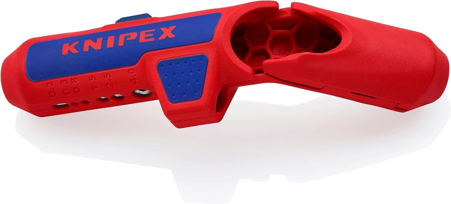 Professional Stripping Tool, The Right-Hand Grip Design is Compatible with KnipexErgoStrip (13.5cm/74 g) Blue/Red Non-Slip Coating to Improve Durability and Non-Slip Resistance