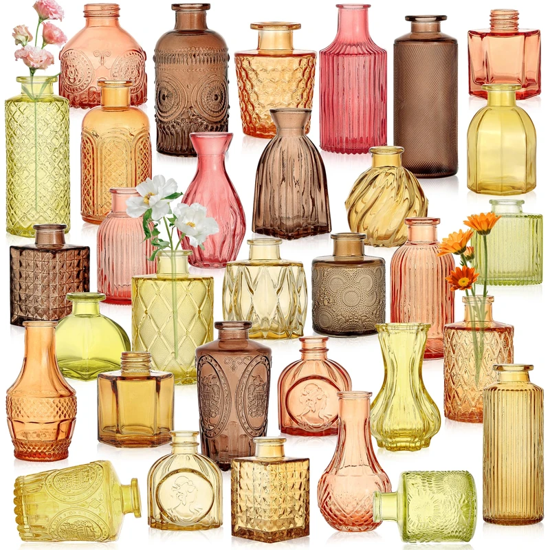 Colored Glass Vases Bulk
