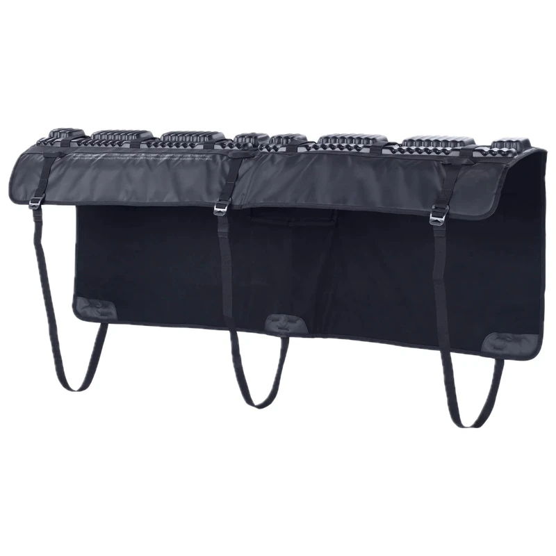 EVOC TAILGATE PAD Mountain bike transport for pickups, (transport bag for max. 6 bikes, camera flap, fork tube padding, size: XL), sand