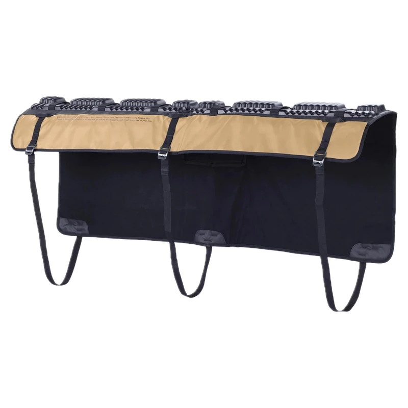 EVOC TAILGATE PAD CURVE Mountain bike transport for curved pickups, bike case (e-bike compatible, bike rack for max. 6 bikes, curved fit, size: L/XL), sand - Image 1