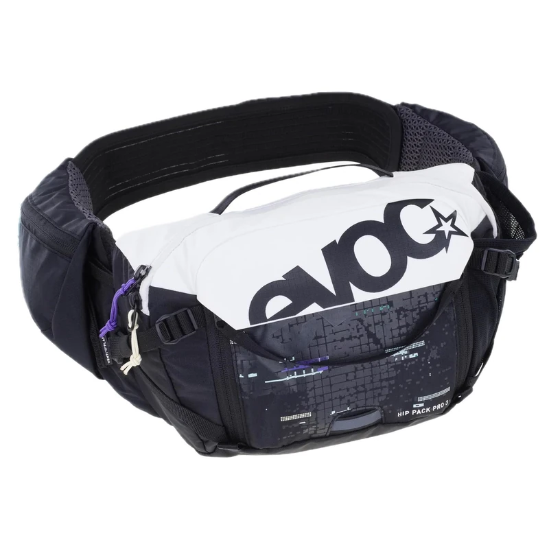 EVOC Hip Pack PRO 3 + Hydration Bladder 1.5, Hip Bag (AIR Flow Contact System, AERO Flex Hip Belt, incl. 1.5 Litre Hydration Bladder and Bottle Holder, one Size), Multicolour