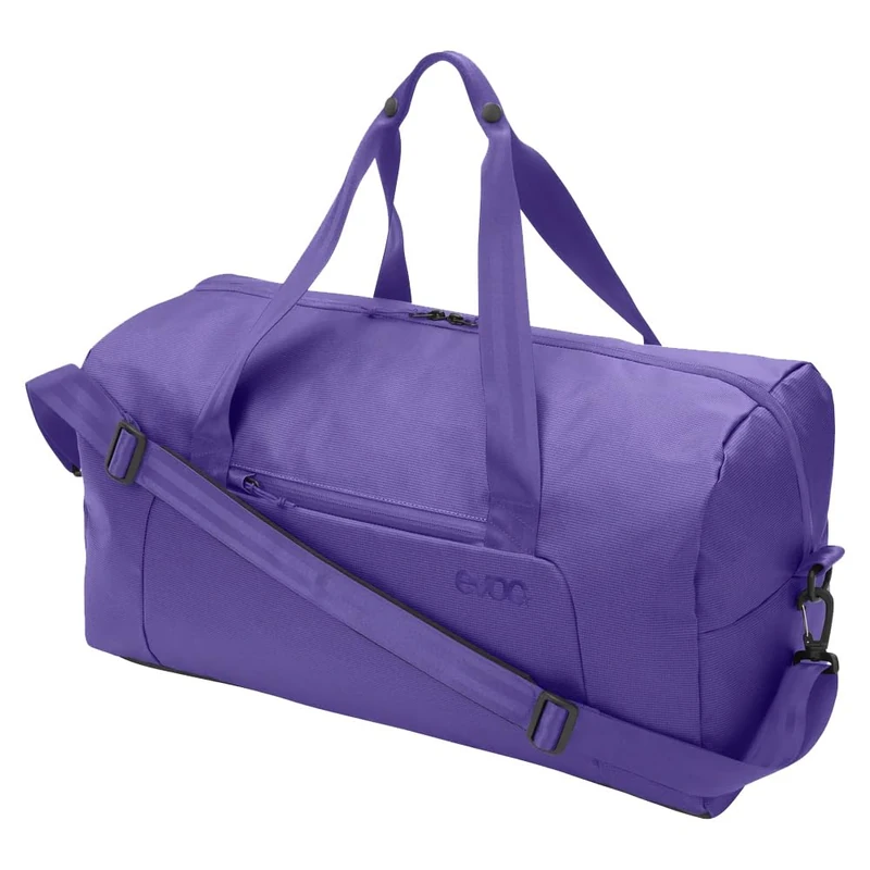 EVOC Weekender 40 Travel Bag (Water- and Dirt-Repellent tarp Fabric, incl. Outer and Inner Pockets, Volume: 40 l, Weight: 720 g, Dimensions: 55 x 26 x 28 cm), Violet - Black