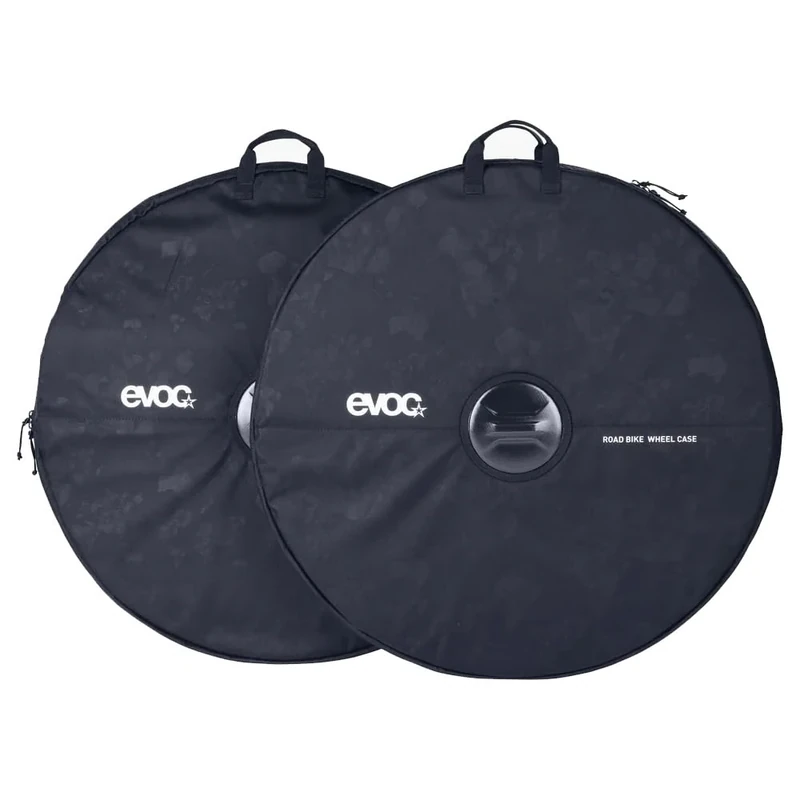EVOC ROAD BIKE WHEEL CASE Wheel bag, transport of wheels (safe transport thanks to reinforced axle protection, with carrying handles, can be combined with BIKE TRAVEL BAG & ROAD BIKE BAG PRO), Black