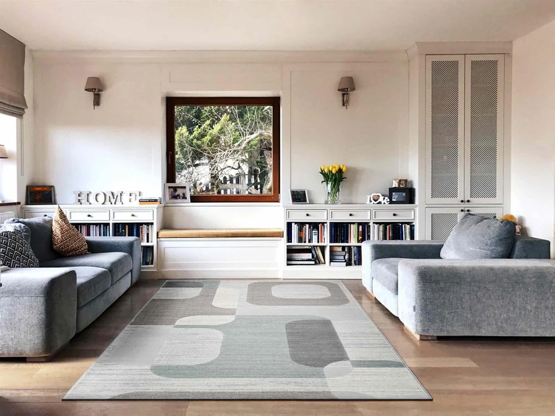 Galleria Abstract Heavy Heatset Rug 160x230cm Multicoloured - Image 1