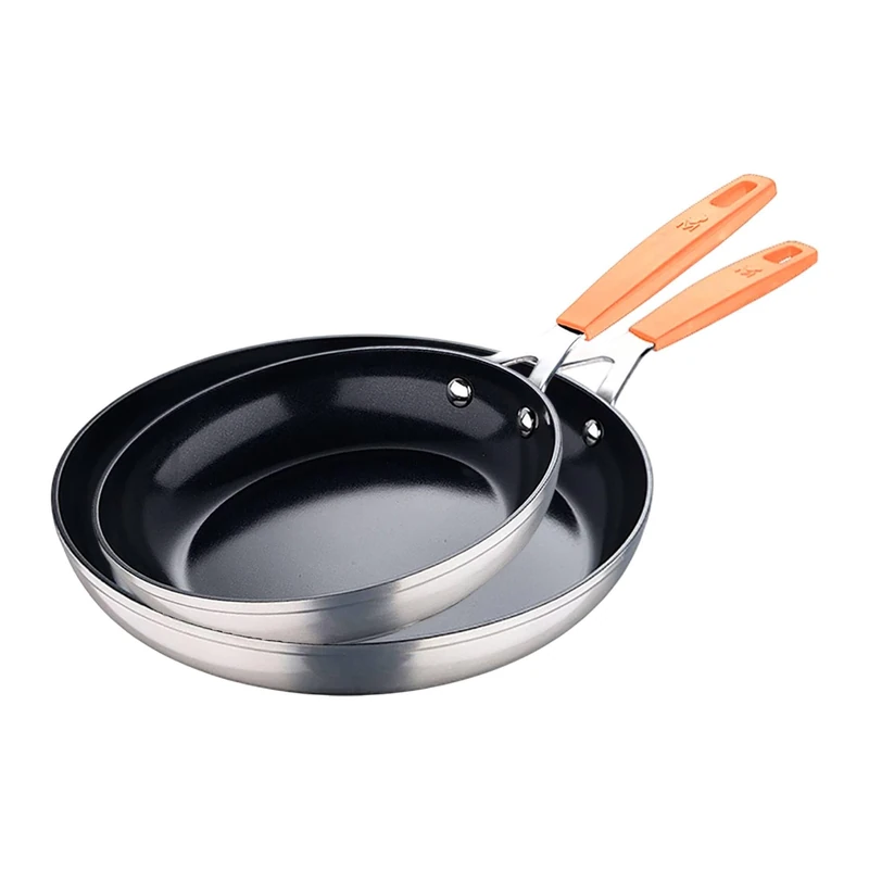 San Ignacio Set of 2 Frying Pans Ø16Ø28cm in Forged Aluminium for Induction Compact