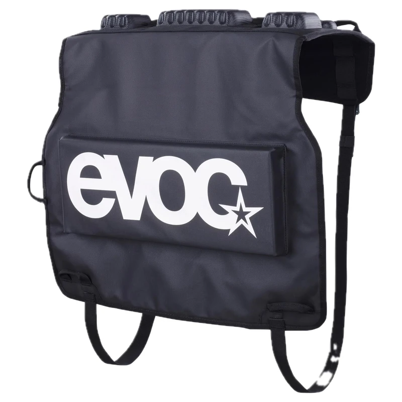EVOC TAILGATE PAD DUO Mountain bike transport for pickups, (bike transport bag with fork tube padding, with camera flap), black