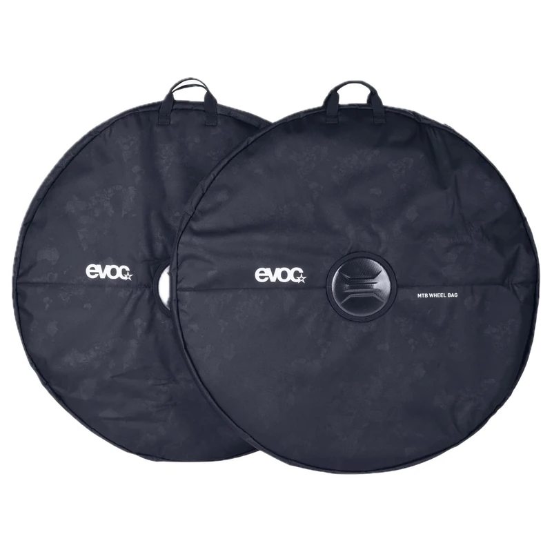 EVOC MTB WHEEL BAG Wheel bag, transport of wheels (bike bag for maximum protection, suitable for <29" wheels, reinforced axle protection, bike cover with carrying handles), Black