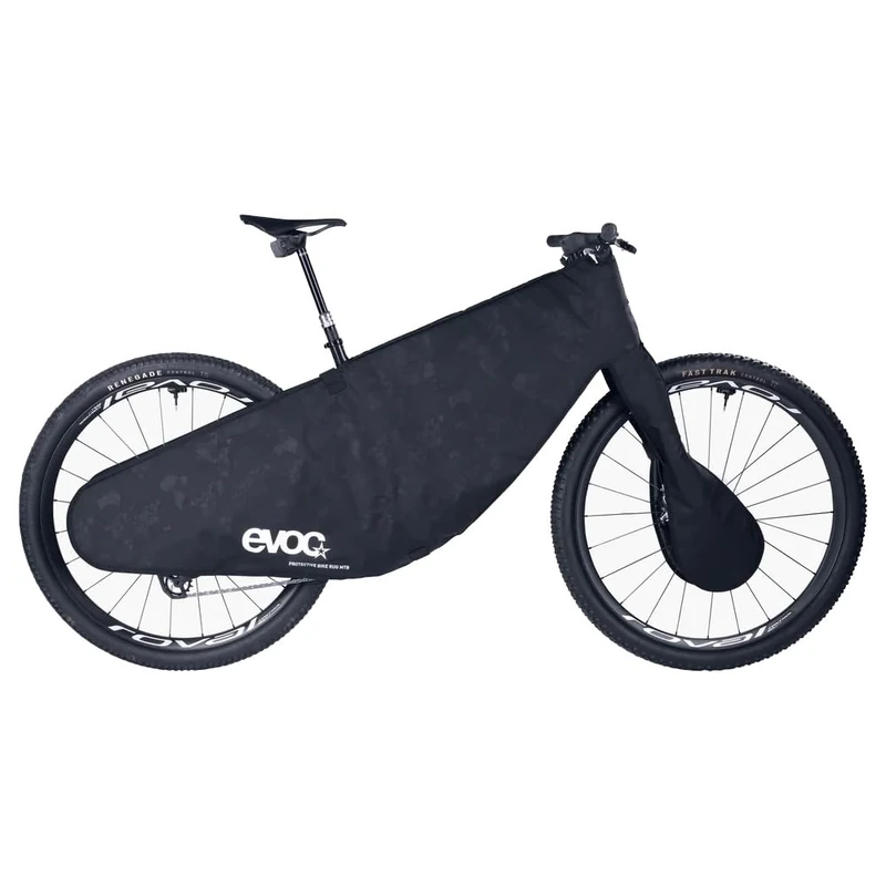 EVOC PROTECTIVE BIKE RUG MTB Bike cover, bike tarpaulin for mountain bikes (padded bike transport bag, pushable bike, shock-absorbing bike accessory for protection against dirt), black