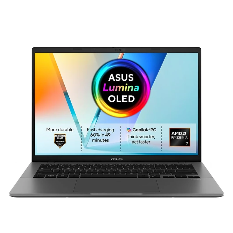 ASUS Vivobook 14 OLED M3407GA CoPilot+ Laptop | 14.0" Full HD OLED screen | AMD Ryzen AI 7 445 6-Core | 32GB RAM | 1TB PCIe SSD | UK Backlit Keyboard | Windows 11