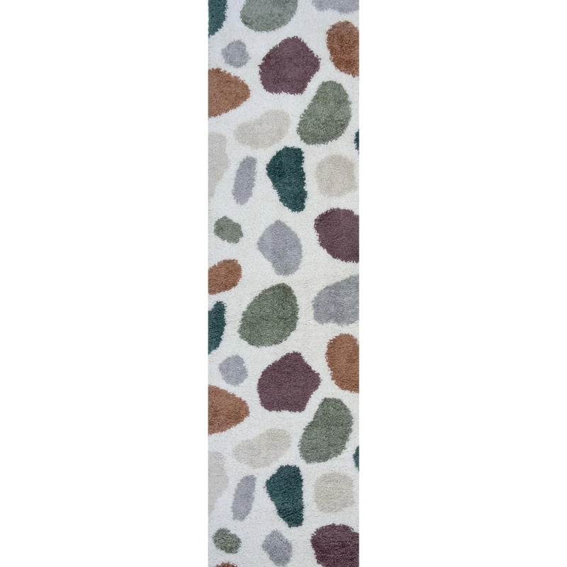 THE RUGS Soft Shaggy Area Rug – Modern Patterned Carpet for Living Room & Bedroom, Extra Plush, Easy to Clean, Animal Print Design (80x300 cm, Multicolour)