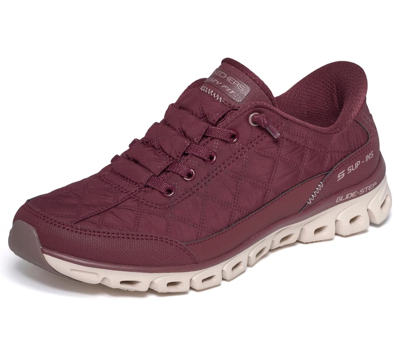 Skechers Women's Glide-Step Cozy Fit At Ease, Burgundy, 5 UK