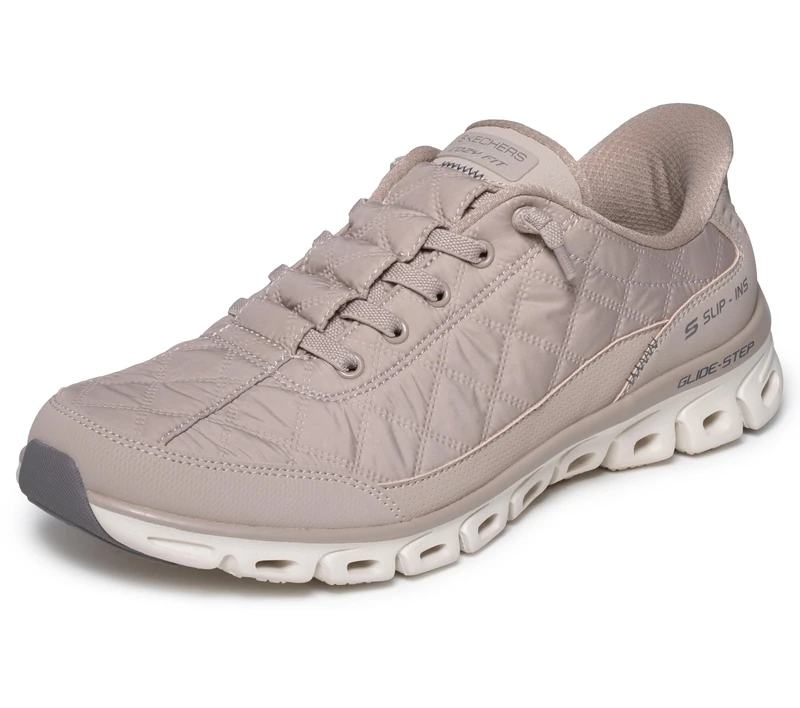 Skechers Women's Glide-Step Cozy Fit At Ease, Taupe, 8 UK