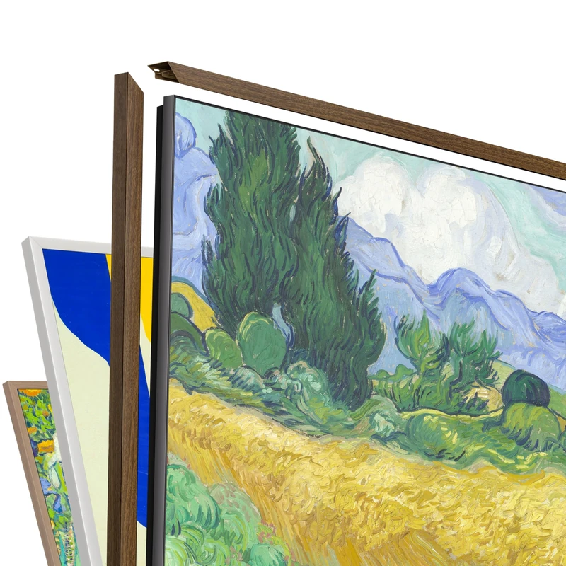 Hisense 65" 65S7NQTUK Canvas TV & TV Frame - Walnut