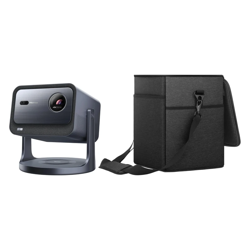 Bundle of Hisense 4K Trichroma Mini Laser Projector C2TUK + Hisense Projector Carry Bag - BB2H