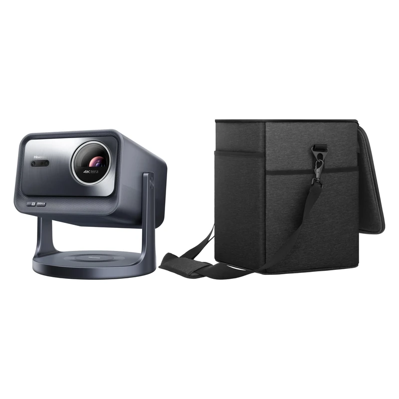 Bundle of Hisense 4K Trichroma Laser Mini Projector C2TUK-PRO + Hisense Projector Carry Bag - BB2H