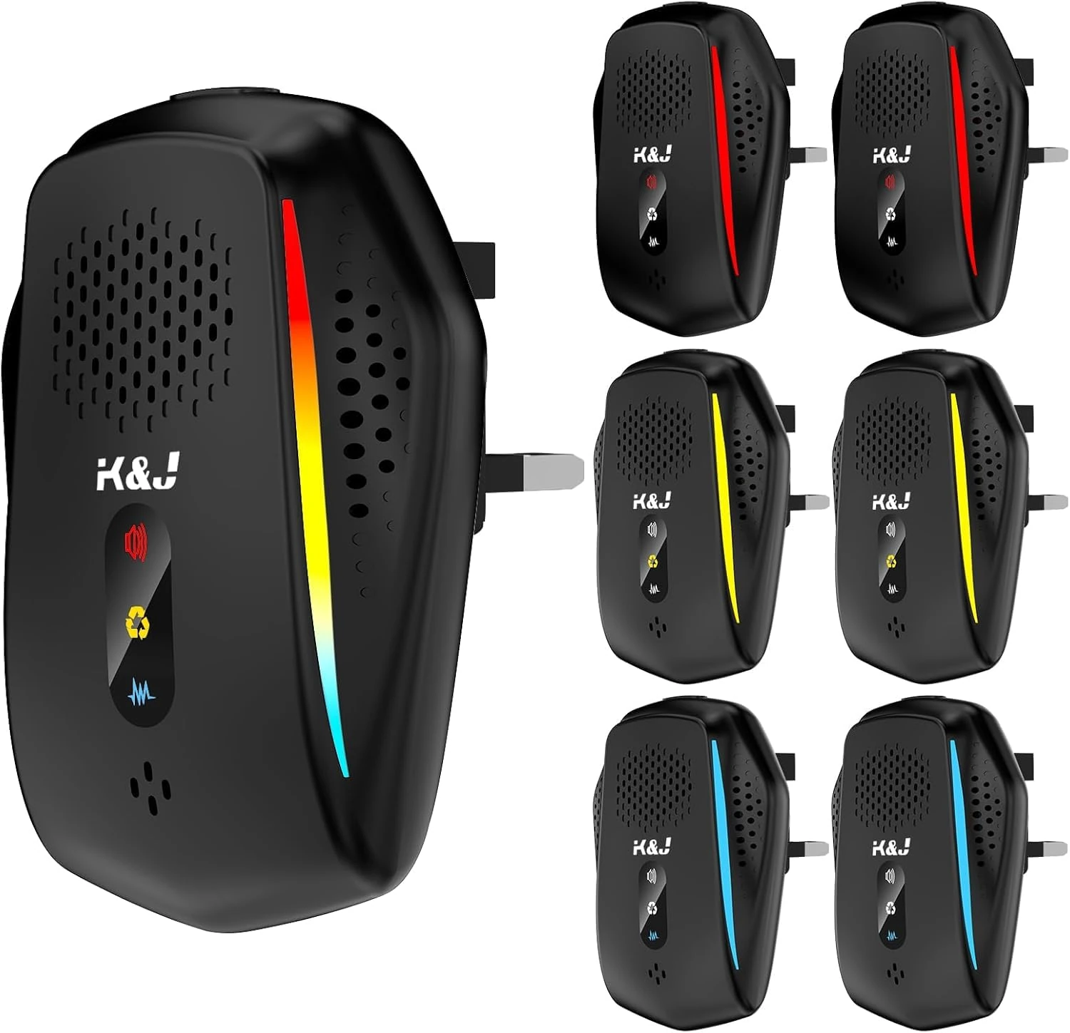 2025 Upgraded Ultrasonic Pest Repeller 6 Packs, 3 Mode Switching, Electronic Powerful Mouse Repellent Plug in Pest Control for for Roach, Rodent, Mouse, Bugs, Mosquito, Mice, Spider, Ant, Black