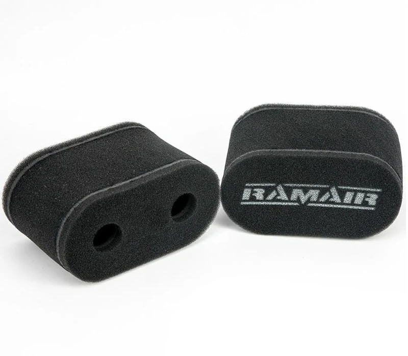 2x Caged Ramair Performance Intake Carb Sock Filter
