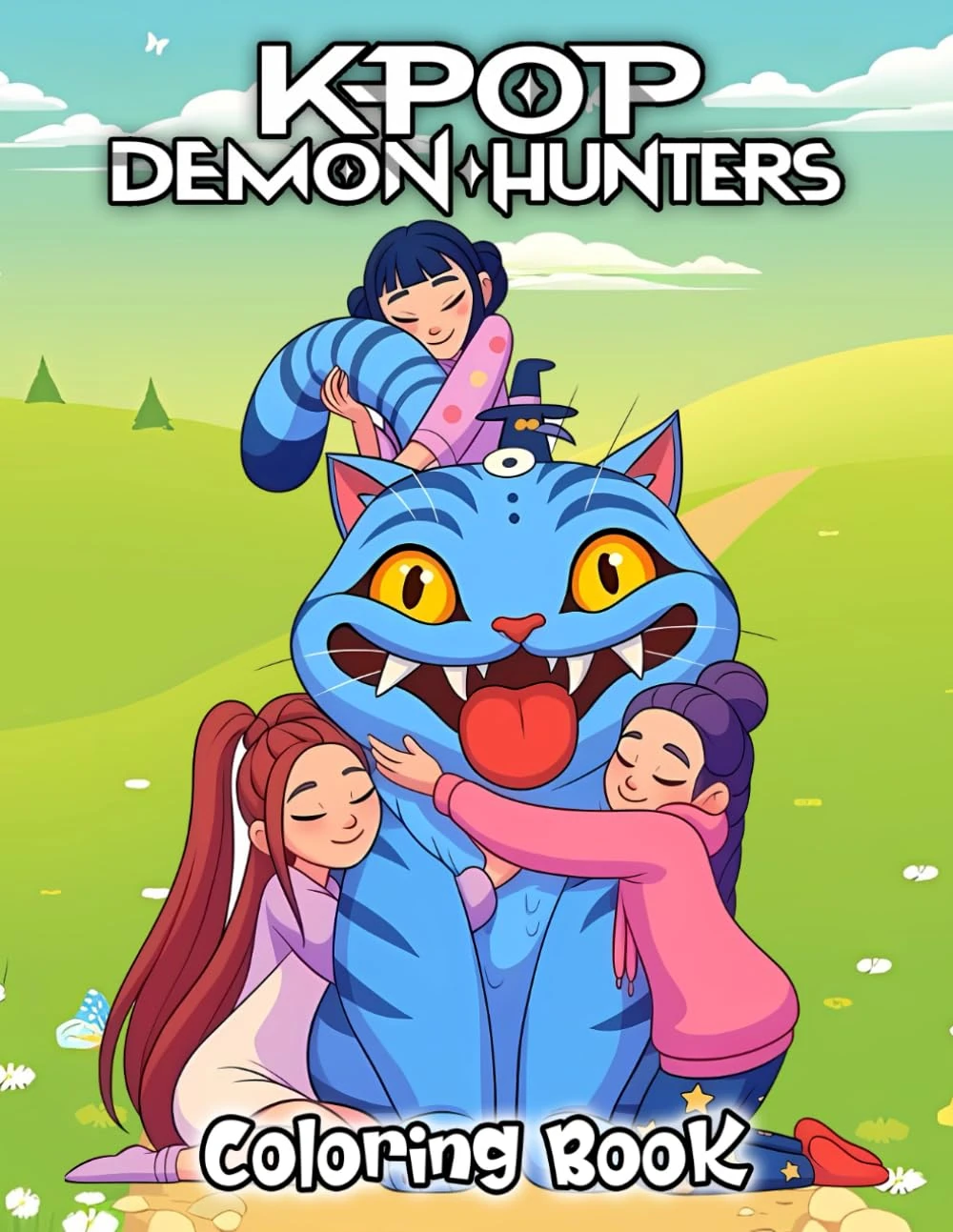 k-pop Hunters Coloring Book: 110 Fun Pages, Idol Inspired Fantasy Art, Large 8.5 x 11 in for Teens & Adults