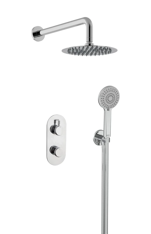 Bristan Molida, Concealed Thermostatic Shower Kit with Two Outlets, Safe Touch Technology, Chrome Finish