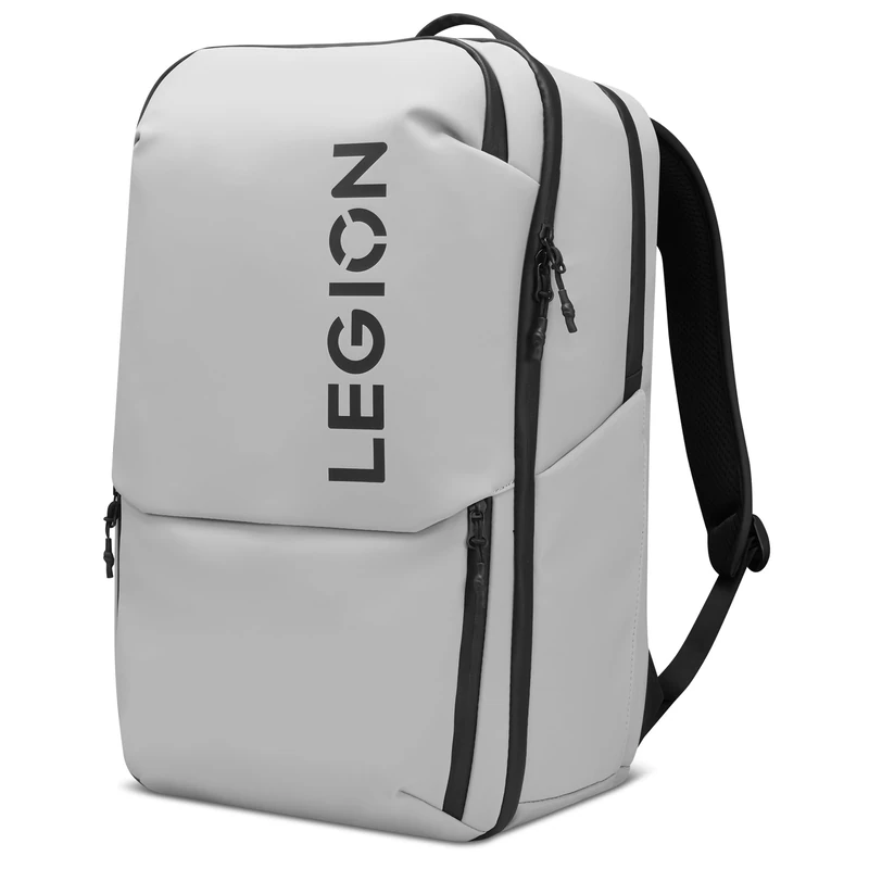 Lenovo - Legion Gaming Backpack 17" GB800 (Water Resistant, Capacity Up to 21 Litres, 180° Opening, Pockets for Computer, Tablet, Water Bottles, Ergonomic Straps) - Light Grey