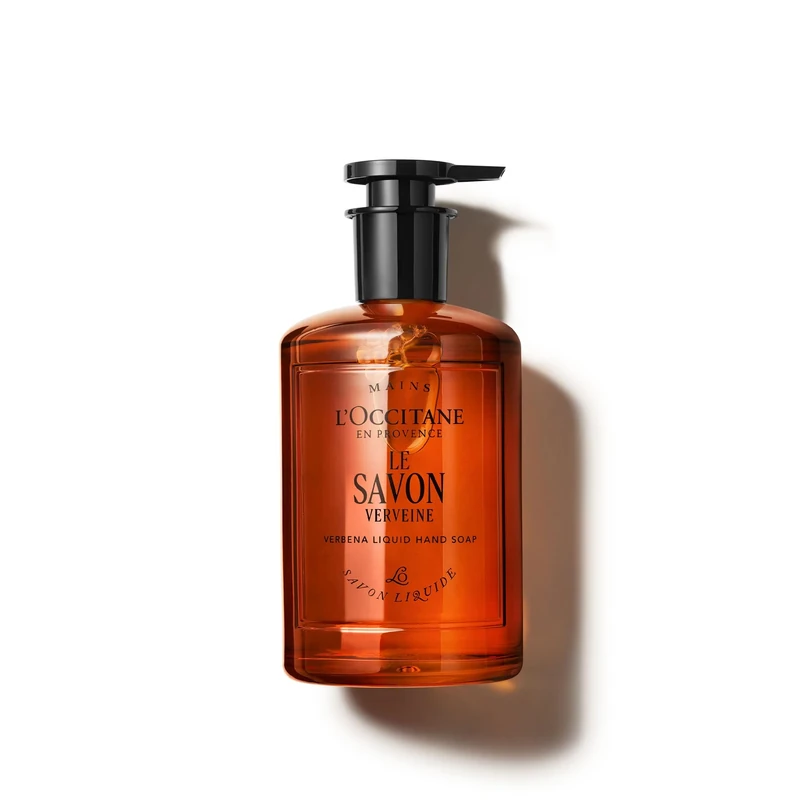 L'OCCITANE Verbena Liquid Hand Soap 350ml - Glass, Gently Cleanses and Moisturises Hands with Citrus Scent, Premium & Clean Beauty for All Skin Types