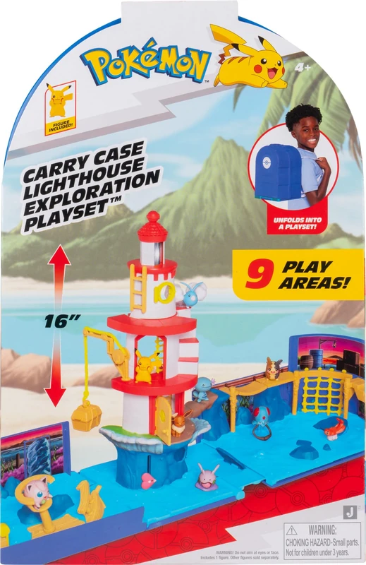 Pokémon Carry Case Lighthouse Exploration Backpack Playset