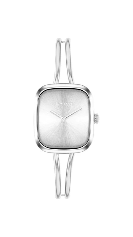 Calvin Klein Two Hand Quartz Movement Watch for Women CK Adore Collection with Silver Stainless Steel Bracelet - 25100131