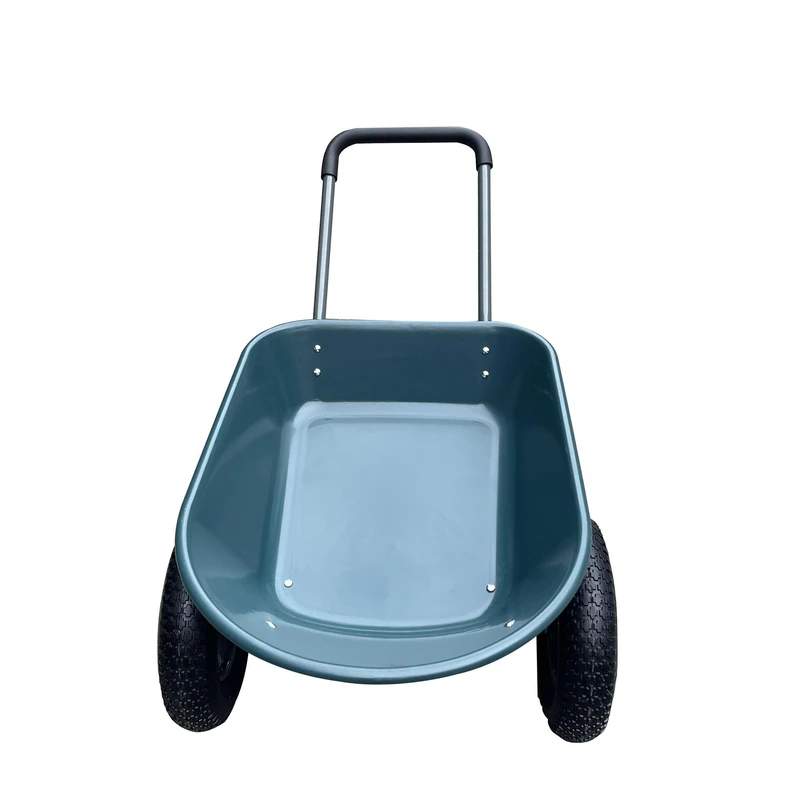 GarveeLife Wheelbarrow up to 272 kg, garden wheelbarrow, 2 pneumatic tyres with metal rim, multifunctional sack truck, carrying aid, plastic tub