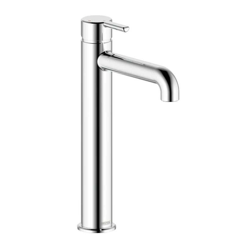 Bristan Altum Tall Basin Mixer Tap with Eco Start Technology, Deck Mounted Bathroom Tap, Chrome Finish
