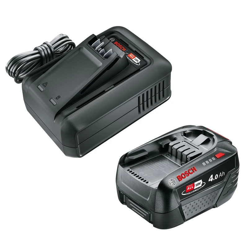 Gardena Starter-Kit P4A QC AL18V-44+1x4.0Ah Batteries & Chargers: Part of The Power for All Range, Consistent Performance, Quick Charging, Charging Status Indicator, Long-Lasting Power (14915-20)