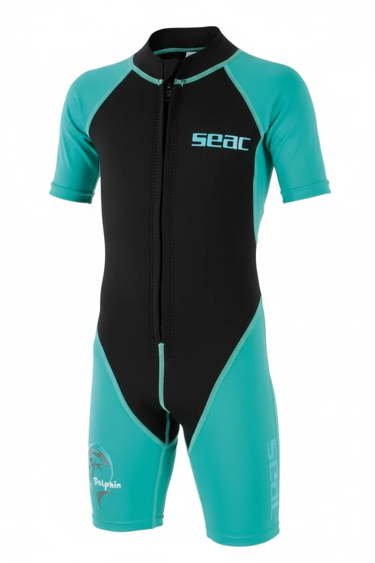 Seac Dolphin, Shorty Wetsuit for Kids in a 1,5mm Neoprene and Lycra for Swimming, Snorkelling and Playing in the Water