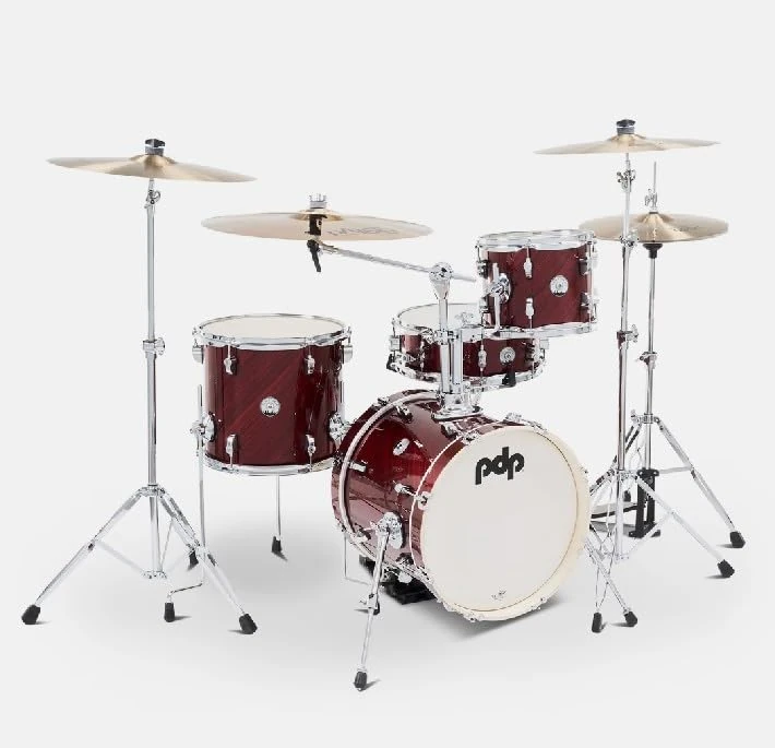Pacific Drums New Yorker Shell Pack, 4-Piece Drum kit, Twisted Cherry finish ply