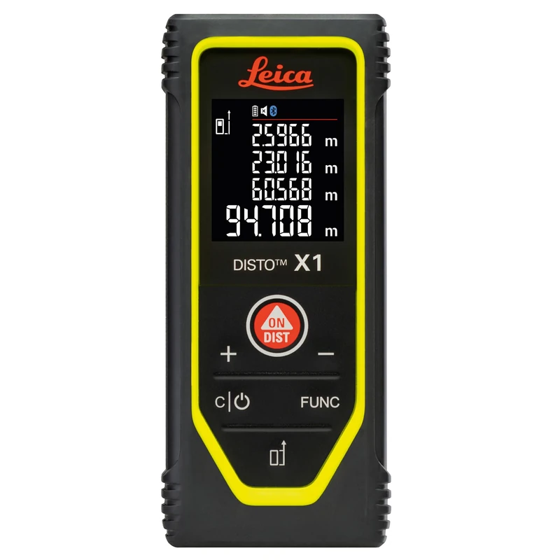 Leica DISTO X1 – Robust Laser Measure (Protection Class IP65) with NFC and Bluetooth (app use) and Simple Operation (Indoor Usage with 100 m Range) - Image 1