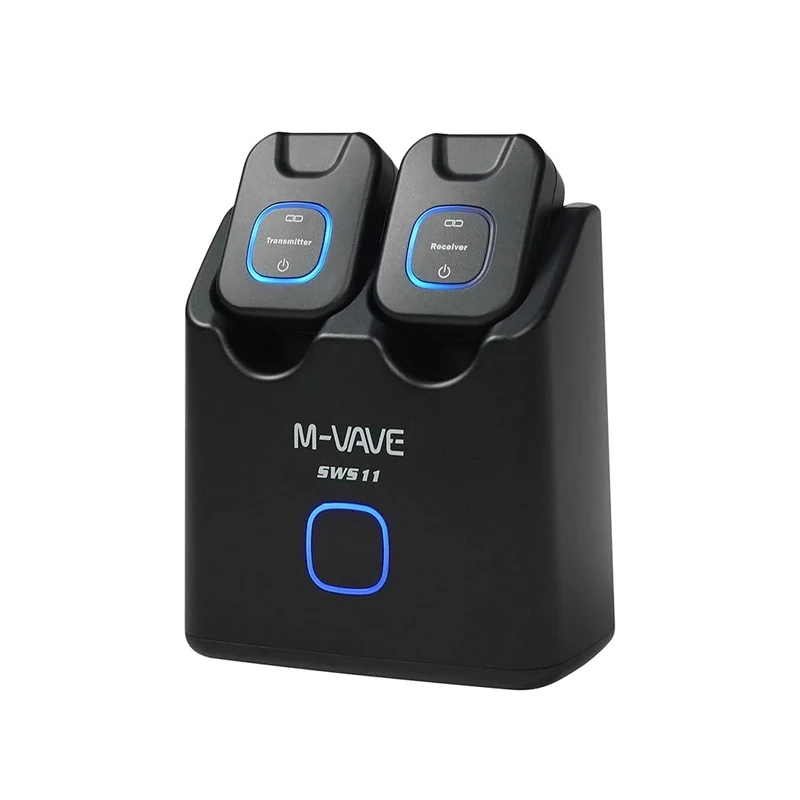 M-Vave SWS11 5.8GHz Wireless Guitar System – Digital Transmitter and Receiver for Electric Guitar & Bass