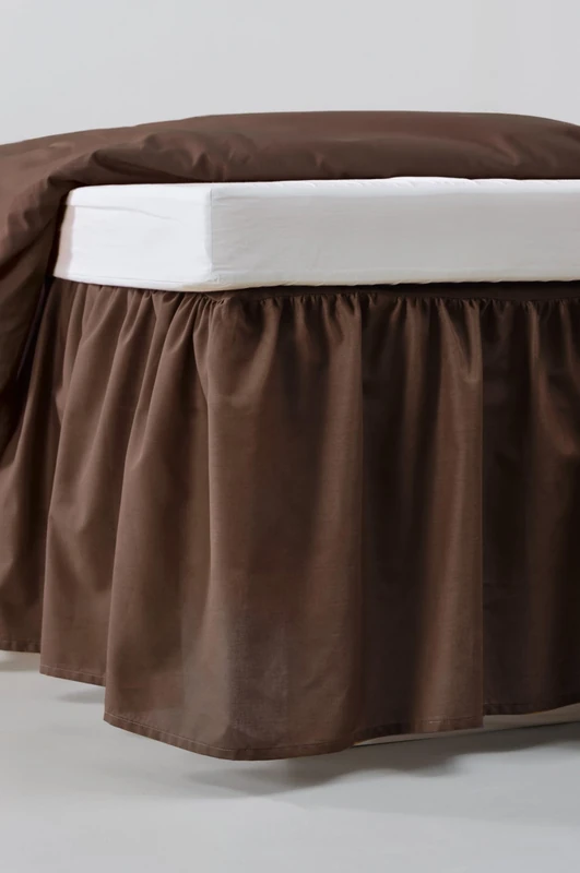 Jotex Zack 160 x 200 cm 100% Organic Cotton Bed Cover Height 45 cm Brown