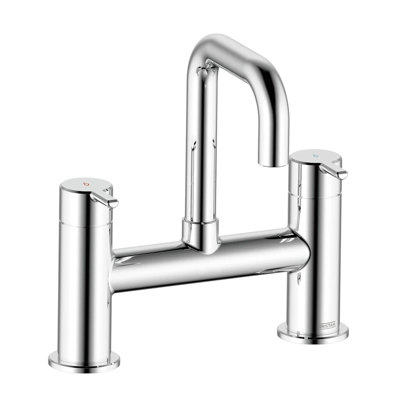 Bristan Altum Bath Filler Tap with Ceramic Disc Valves, Deck Mounted, Chrome Finish