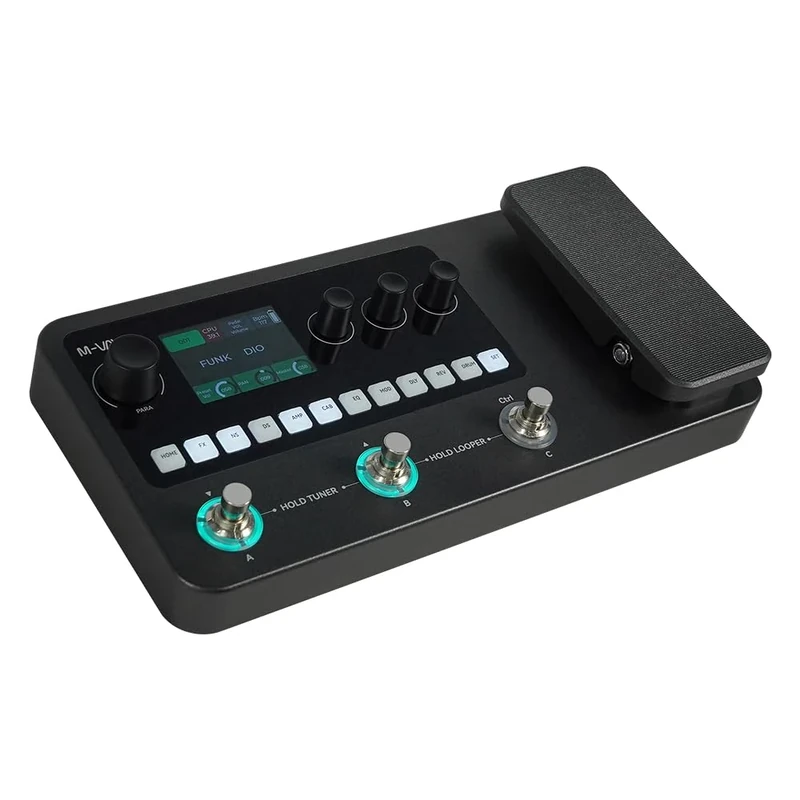 M-VAVE MK-20 Multi-Effect Processor – 320+ Effects, 10-Module Chain, 150 Presets, Bluetooth & USB-C for Guitar & Bass